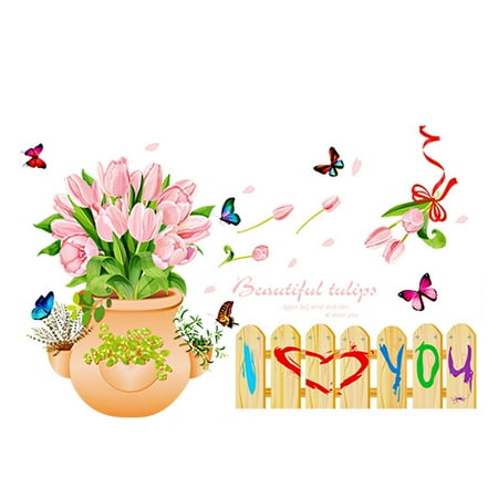 Bedroom PVC Self-adhesive Window Glass Wall Sticker Decal